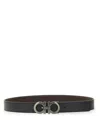 Ferragamo Men's Belt With Hooks In Black