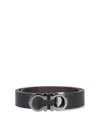 Ferragamo Black Logo Buckle Cut To Size Belt In Black