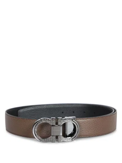 Ferragamo Reversible Belt Brown And Black