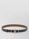 Ferragamo Reversible Belt Duo Adjustable Length Design In Black