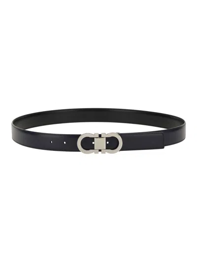 Ferragamo Reversible Belt Hooks In Black
