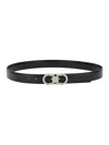 Ferragamo Reversible Belt Hooks In Black