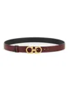 Ferragamo Reversible Belt With Gold-tone Buckle Hooks
