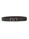 Ferragamo Men's Belt With Hooks In Black