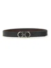 Ferragamo Men's Belt With Hooks In Black