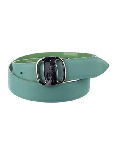 Pre-owned Ferragamo Reversible Belt Leather Waist Belt In Multi