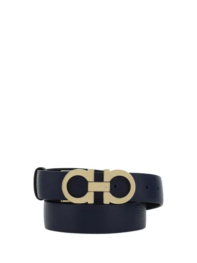 Ferragamo Reversible Belt In Mirto