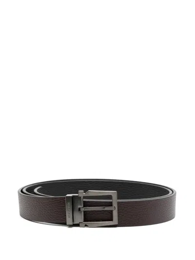 Ferragamo Reversible Belt In Red