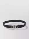 Ferragamo Reversible Belt With Adjustable Length And Embossed Pattern
