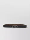 Ferragamo Reversible Belt With Adjustable Length And Textured Finish