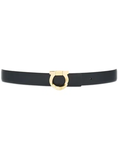 Ferragamo Two-tone Reversible Belt With Gancini Hook Buckle For Women In Multicolor