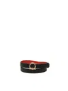 Ferragamo Reversible Belt With Hooks In Black