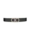 FERRAGAMO REVERSIBLE BLACK CALFSKIN BELT