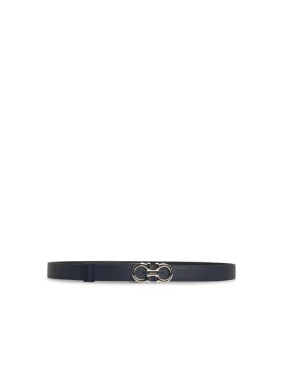 Ferragamo Reversible Blue Leather Belt