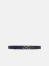 Ferragamo Reversible Blue Leather Belt In Blue