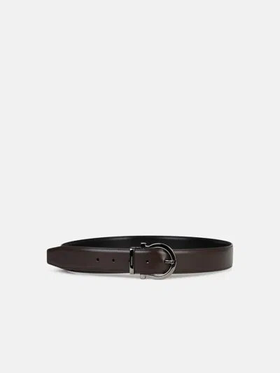 Ferragamo Reversible Brown Leather Belt