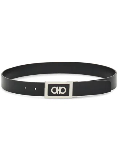 FERRAGAMO REVERSIBLE-BUCKLE LEATHER BELT