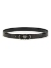 Ferragamo Reversible Belt Adjustable Length Smooth Finish Metal Buckle In Black