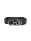 Ferragamo Gancini Reversible Belt In Blue