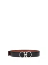 Ferragamo Reversible Gancini Belt In Black