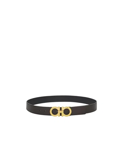 FERRAGAMO GANCINI LEATHER BELT
