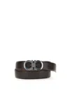 Ferragamo Reversible Gancini Belt In Black