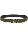 Ferragamo Reversible Gancini Belt In Black