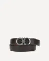 Ferragamo Reversible Gancini Belt In Black