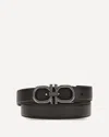 Ferragamo Reversible Gancini Belt In Black