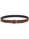 Ferragamo Reversible Gancini Belt In Brown
