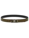 Ferragamo Reversible Gancini Belt In Green