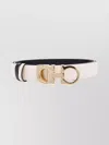 Ferragamo Reversible Gancini Belt Textured Leather In Pink