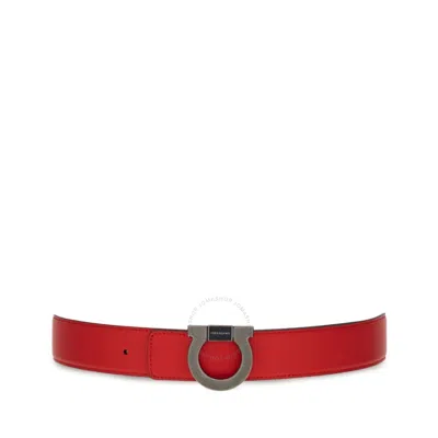 FERRAGAMO FERRAGAMO REVERSIBLE GANCINI CALF LEATHER BELT