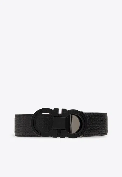 FERRAGAMO REVERSIBLE GANCINI LEATHER BELT