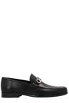 Ferragamo Moccasin With Gancini Decoration In Black