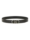 Ferragamo Adjustable Textured Leather Belt