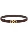 Ferragamo Reversible "hooks" Belt In Brown