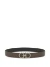 Ferragamo Reversible Leather Belt In Brown