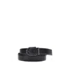Ferragamo Black Belt With Gancini Buckle In Leather Man In Black
