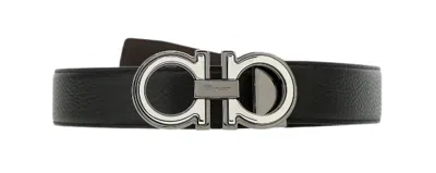 Ferragamo Reversible Leather Belt In White