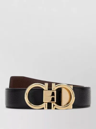 Ferragamo Reversible Leather Belt Adjustable Length In Multi