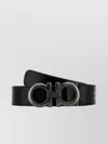Ferragamo Reversible Leather Belt Adjustable Length Embossed Pattern