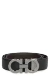 Ferragamo Reversible Leather Belt In Black