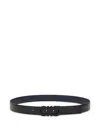 Ferragamo Adjustable Reversible Belts Punch-hole Detailing In Black
