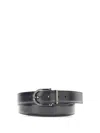 Ferragamo Reversible Leather Belt In Black