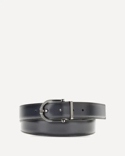 Ferragamo Reversible Leather Belt In Black