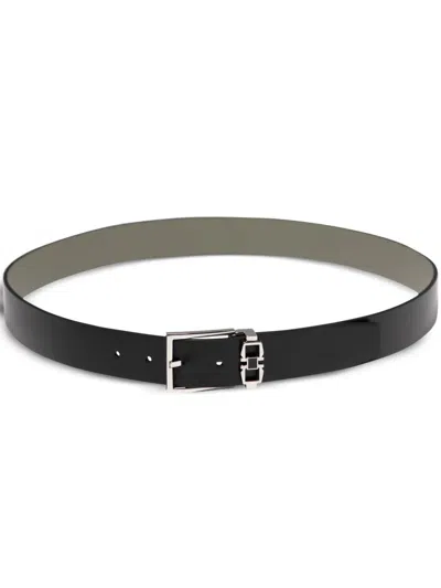 Ferragamo Reversible Leather Belt In Black