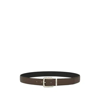 Ferragamo Reversible Leather Belt In Brown