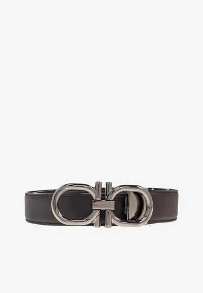 Ferragamo Reversible Leather Belt In Brown