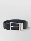 Ferragamo Reversible Leather Belt Gancini In Black